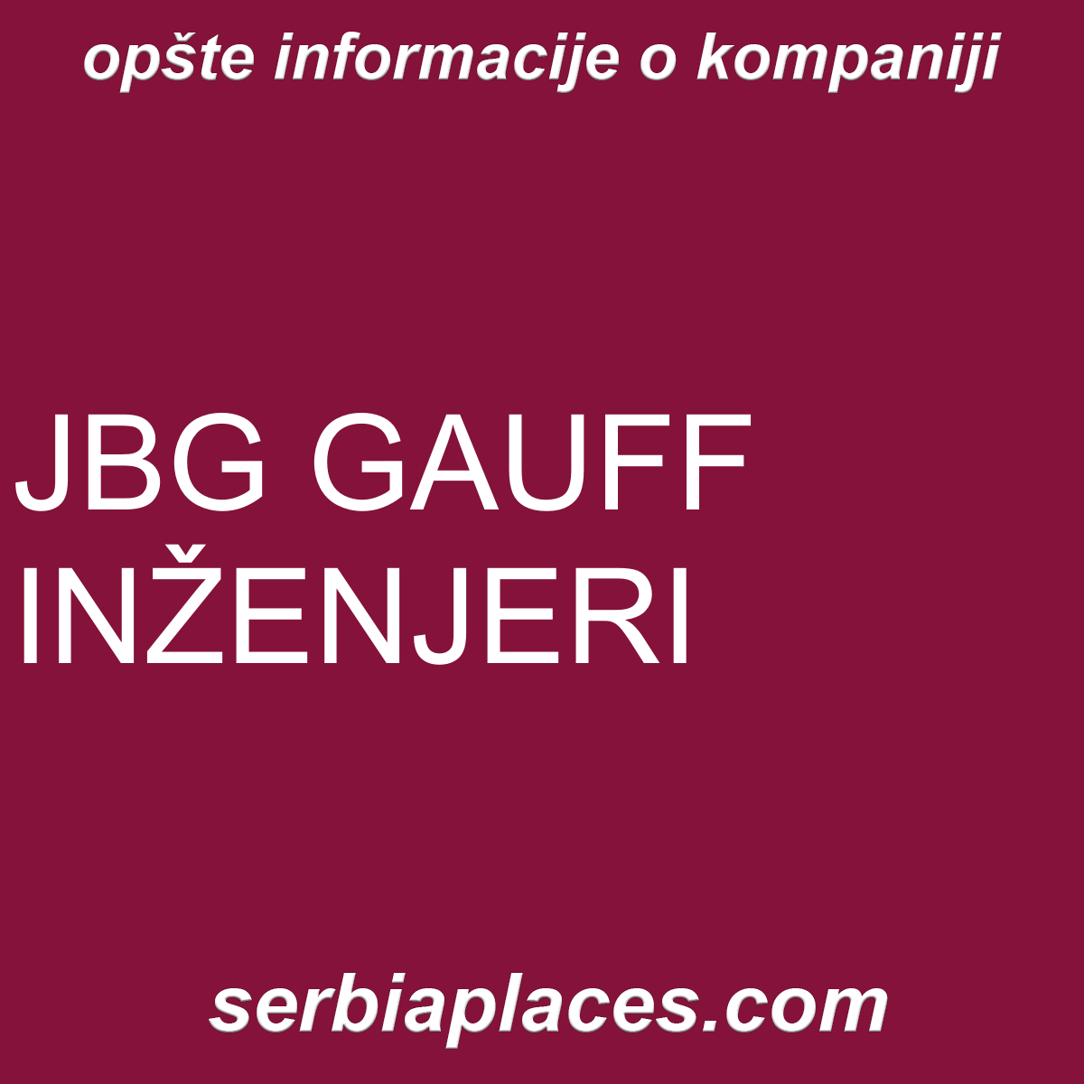 JBG GAUFF INŽENJERI