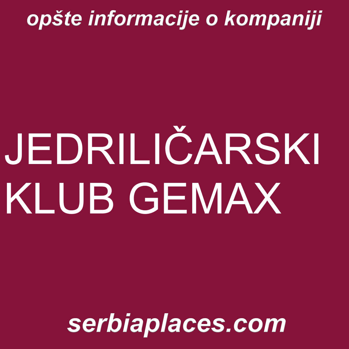 JEDRILIČARSKI KLUB GEMAX