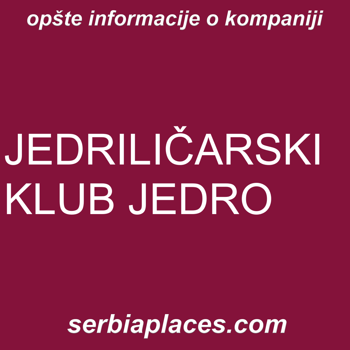 JEDRILIČARSKI KLUB JEDRO