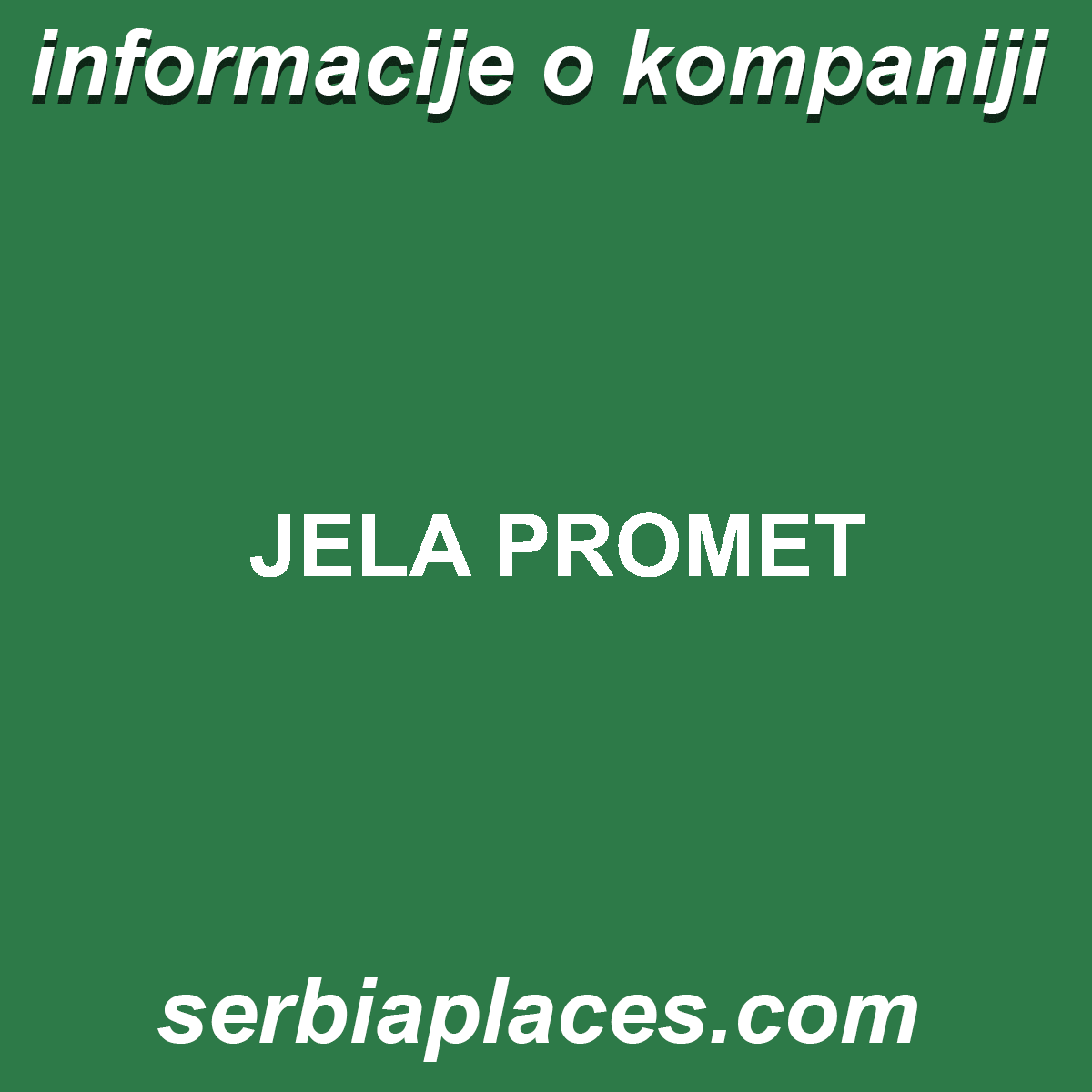 JELA PROMET