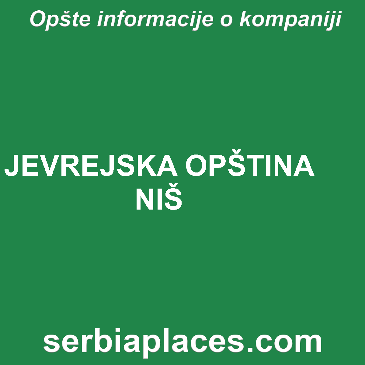 JEVREJSKA OPŠTINA NIŠ