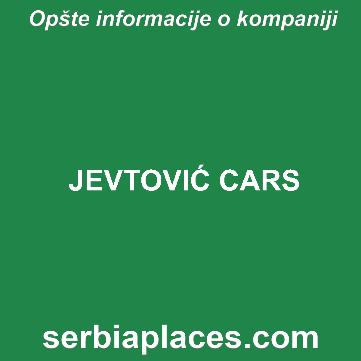 JEVTOVIĆ CARS