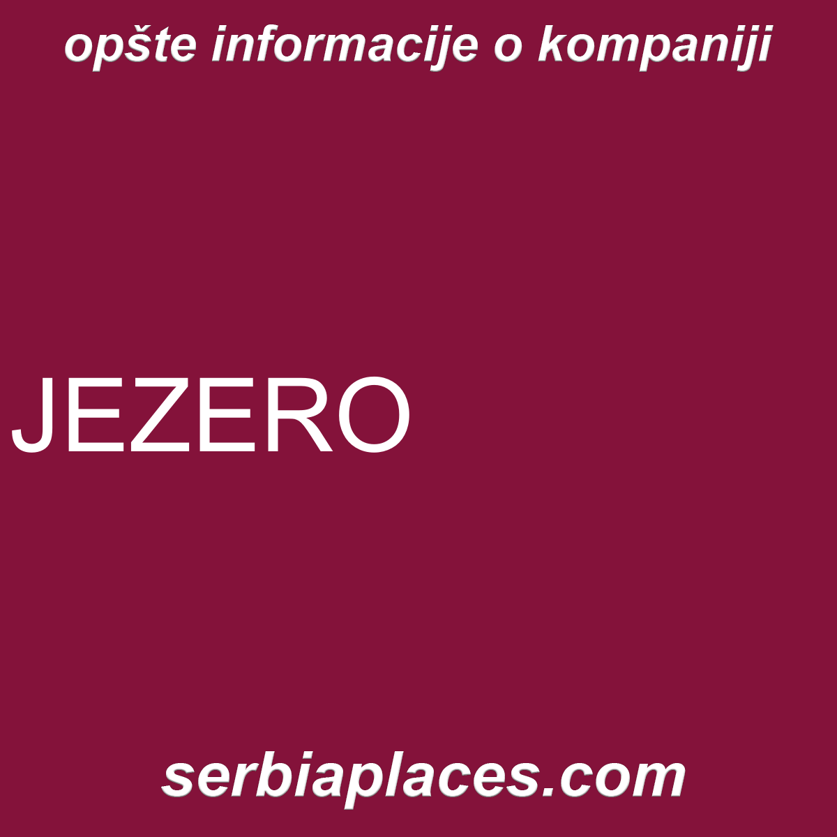 JEZERO
