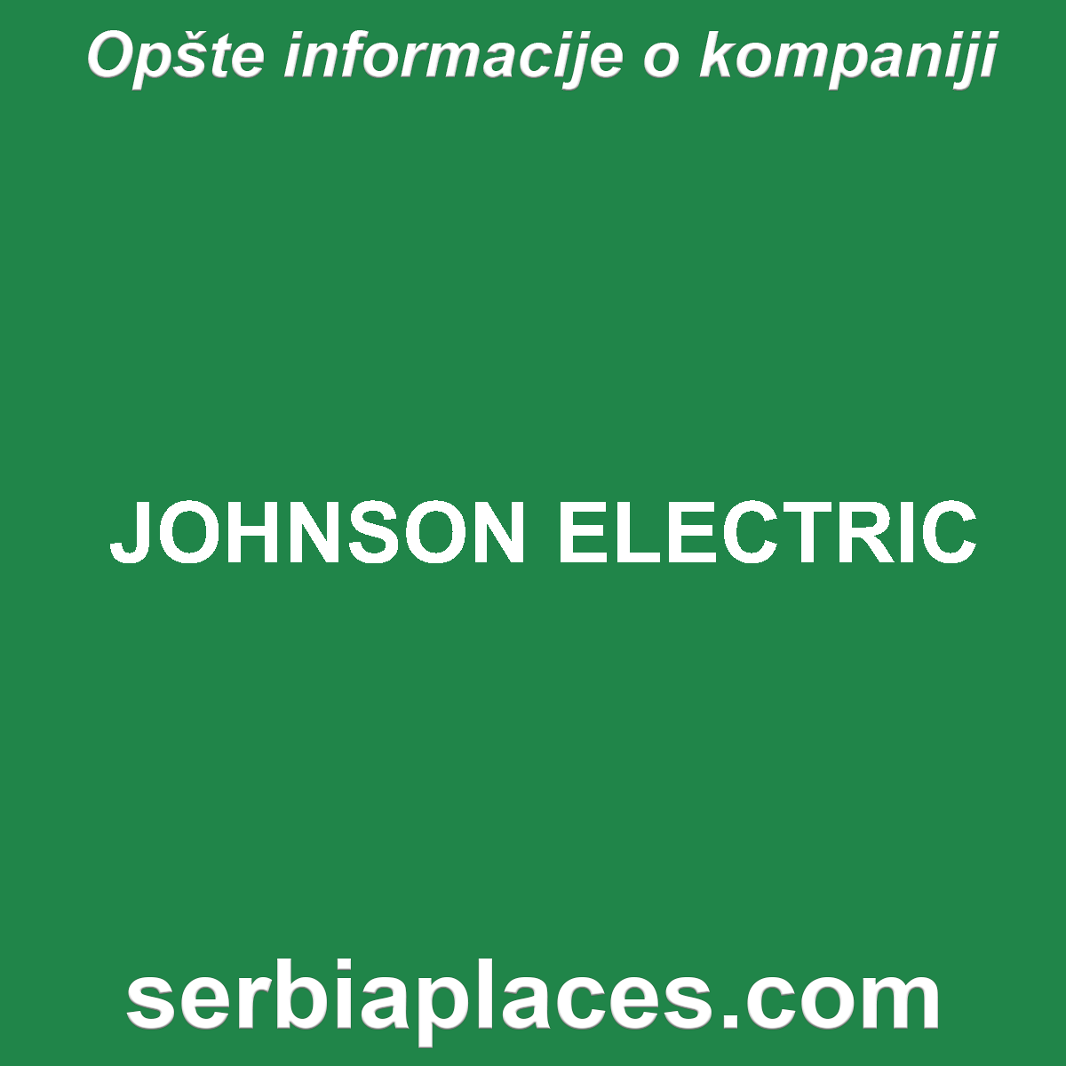 JOHNSON ELECTRIC