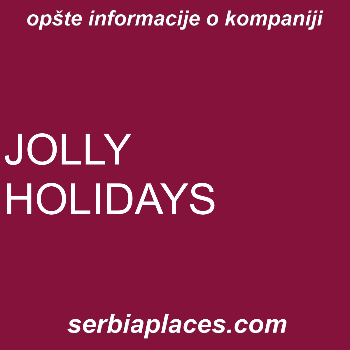 JOLLY HOLIDAYS