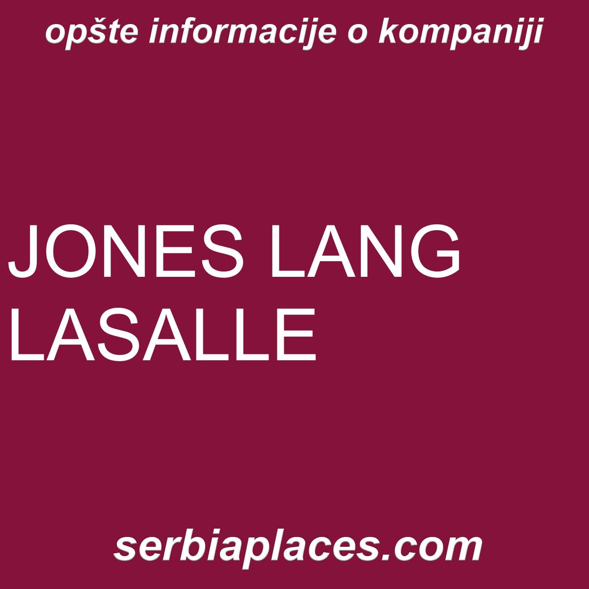 JONES LANG LASALLE