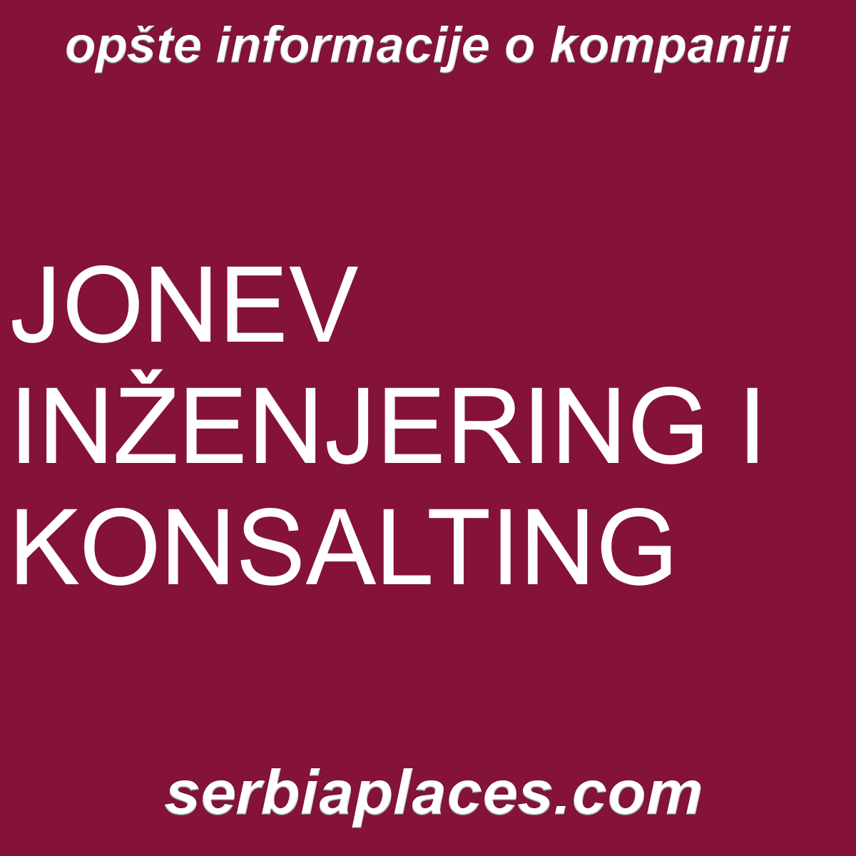 JONEV INŽENJERING I KONSALTING