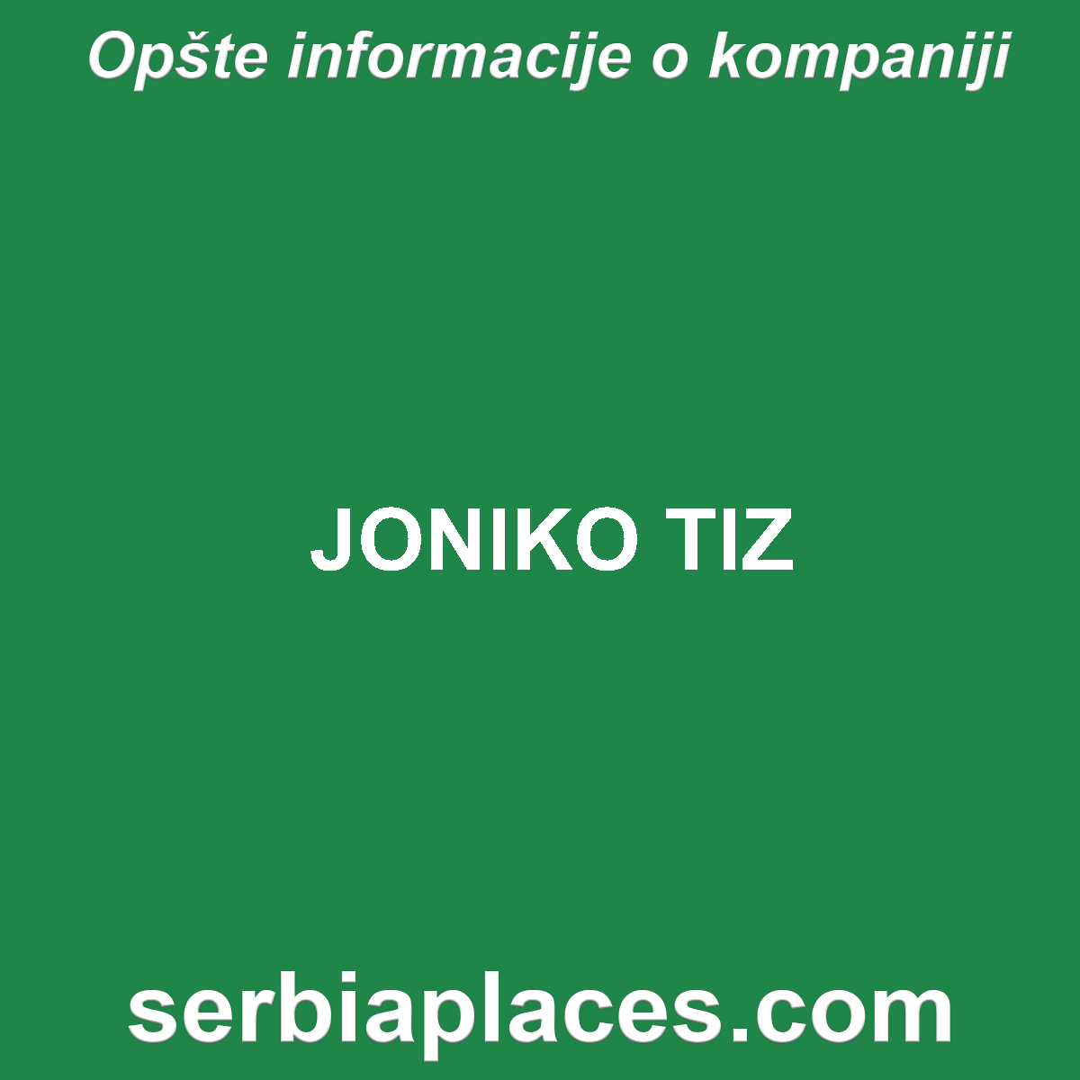 JONIKO TIZ