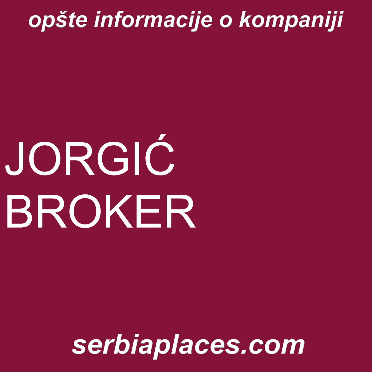 JORGIĆ BROKER