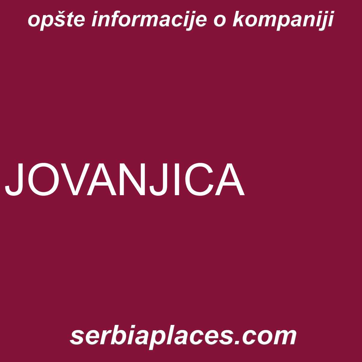 JOVANJICA