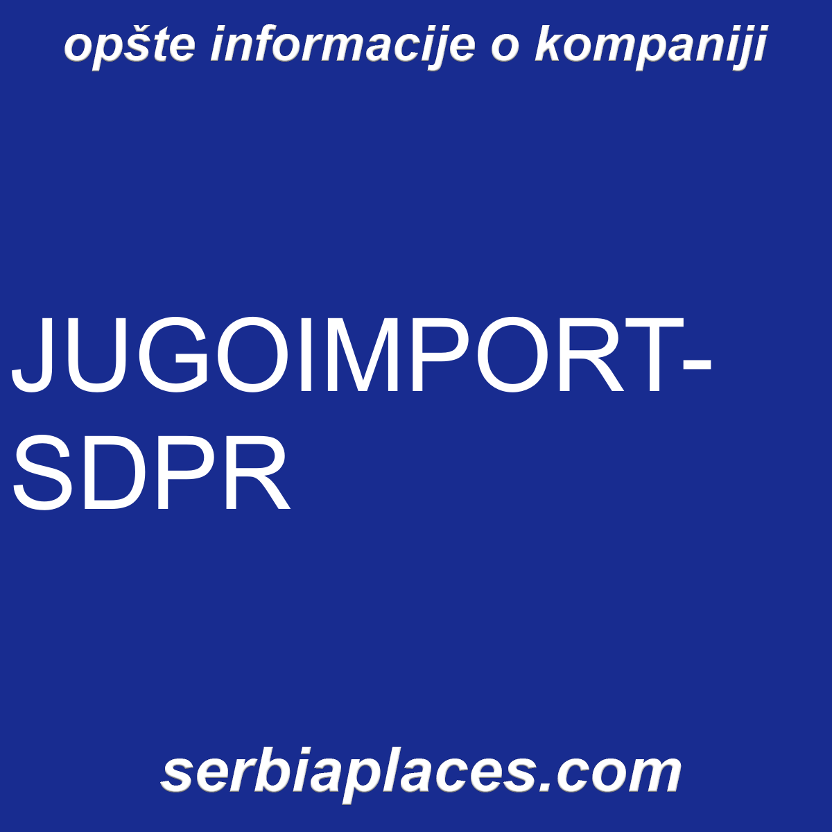 JUGOIMPORT-SDPR