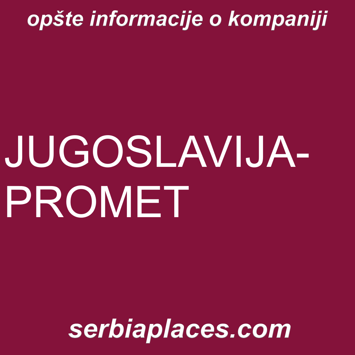 JUGOSLAVIJA-PROMET