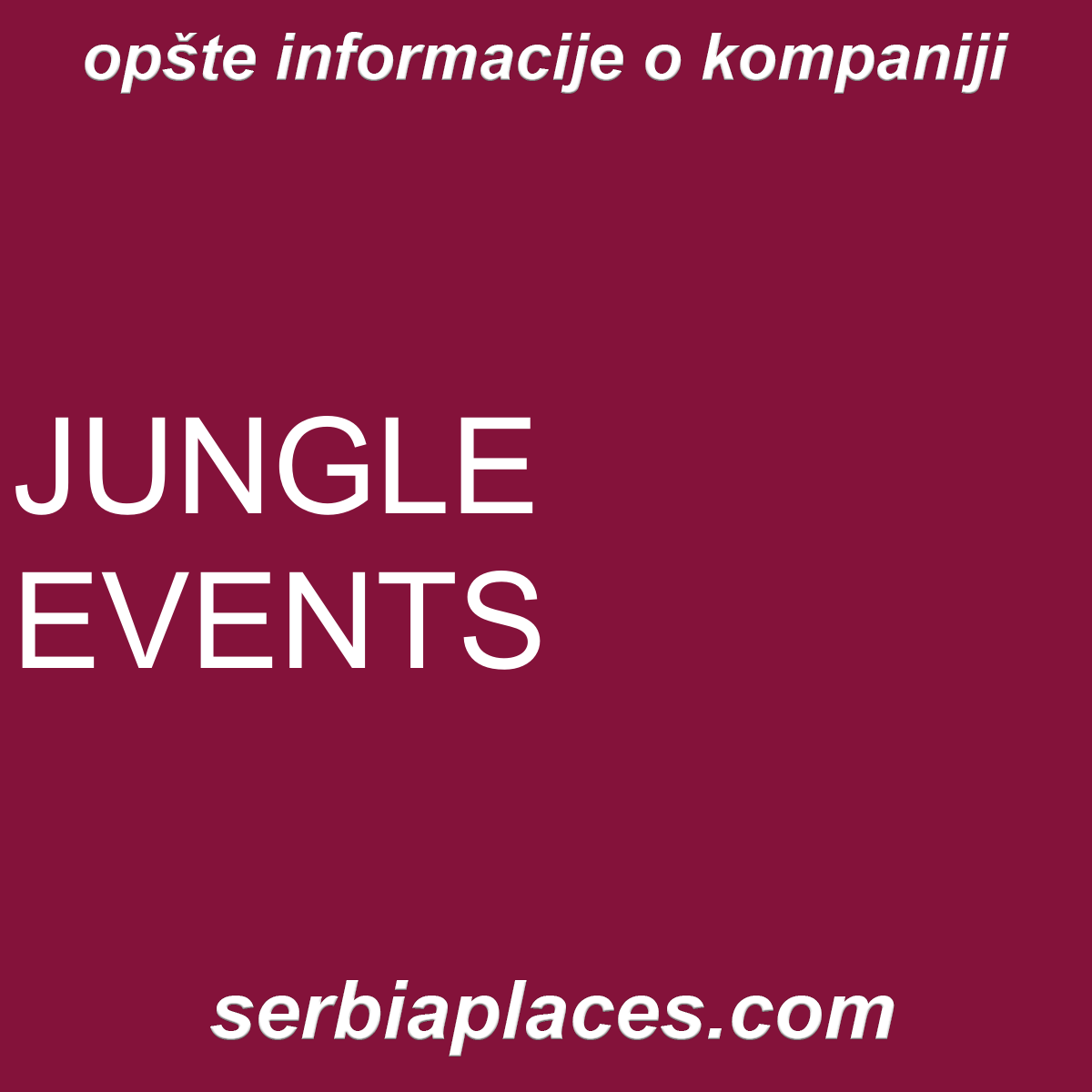 JUNGLE EVENTS