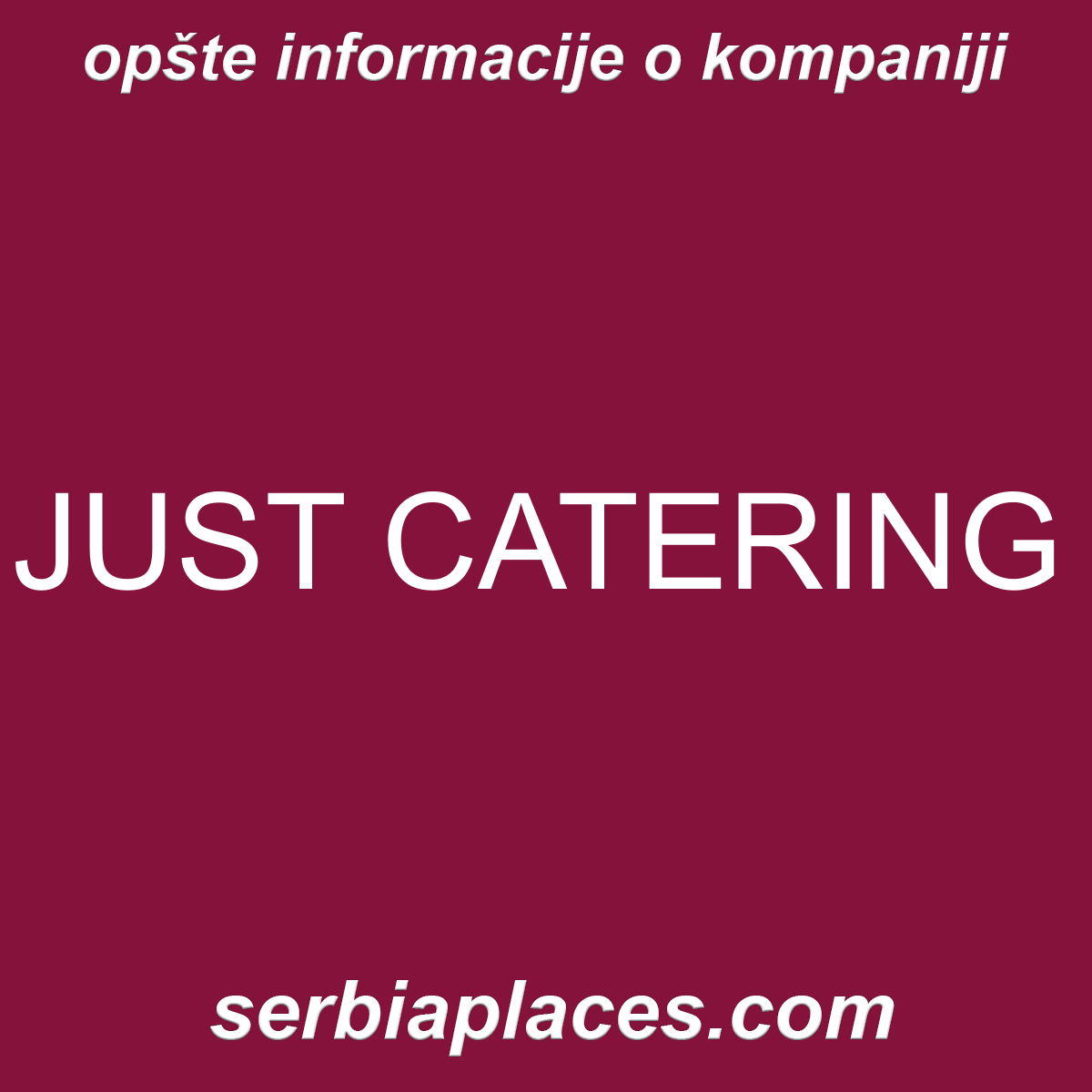 JUST CATERING