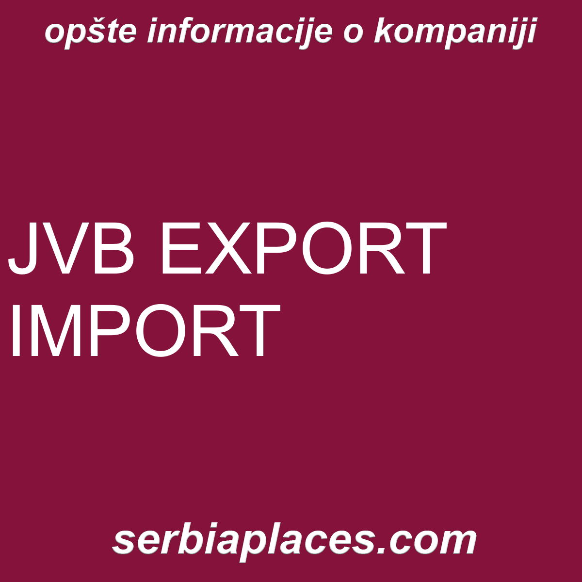 JVB EXPORT IMPORT