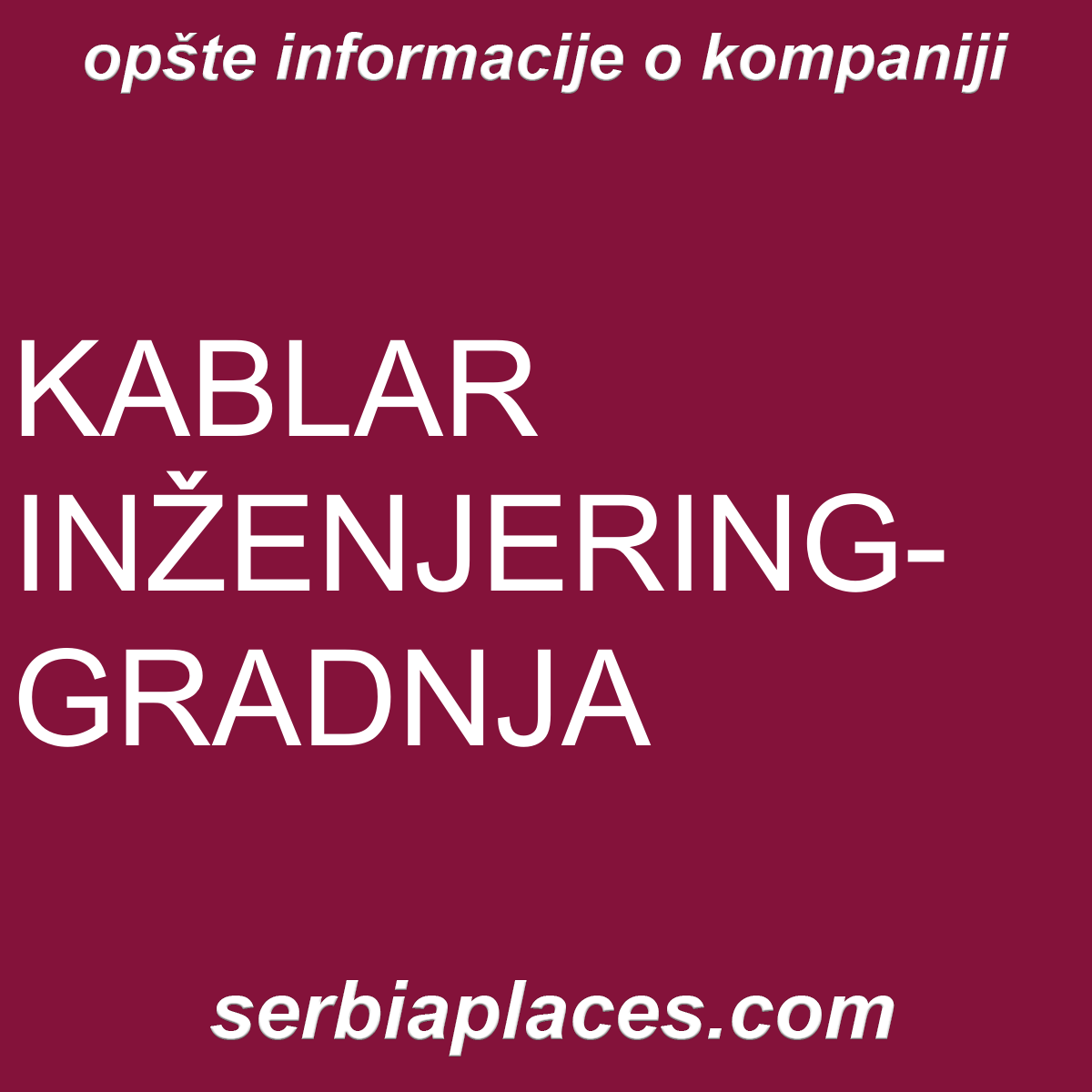 KABLAR INŽENJERING-GRADNJA