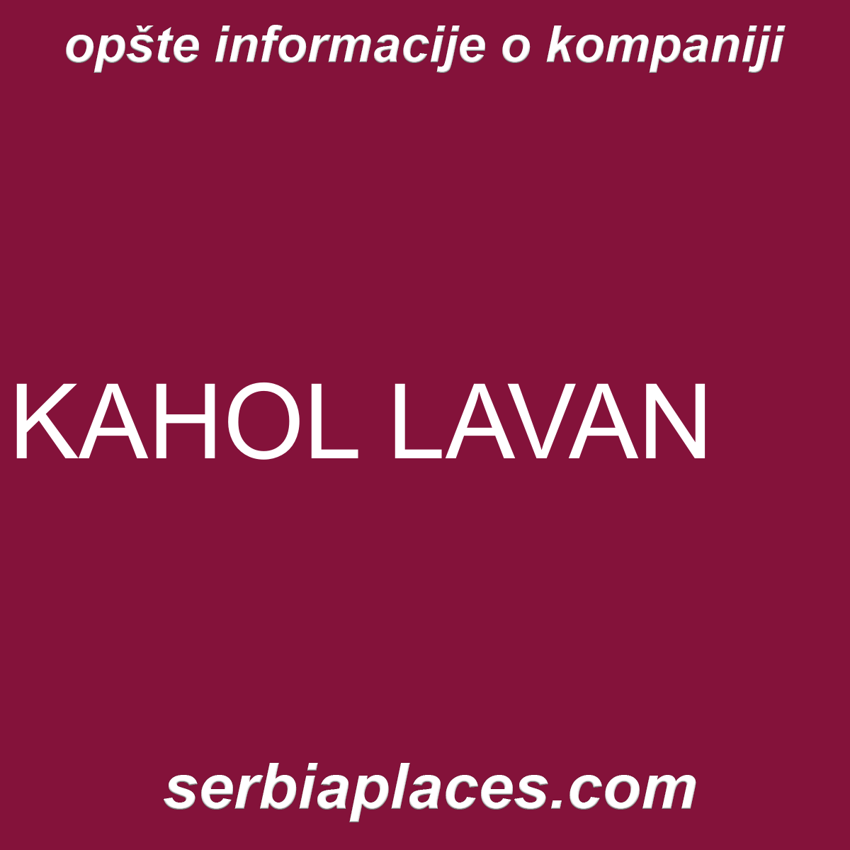 KAHOL LAVAN