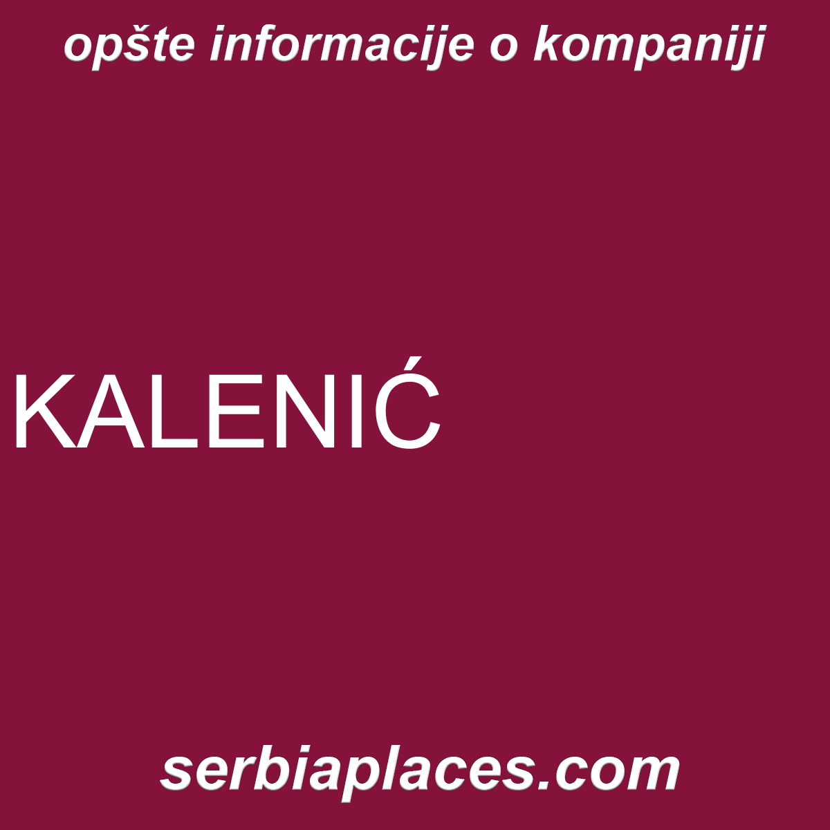 KALENIĆ
