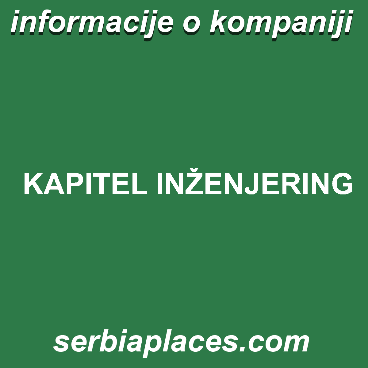 KAPITEL INŽENJERING