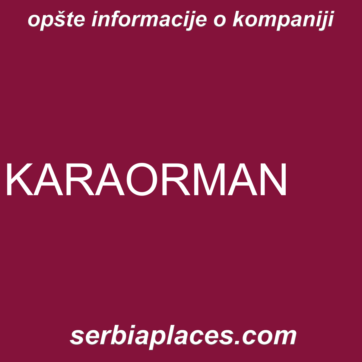 KARAORMAN