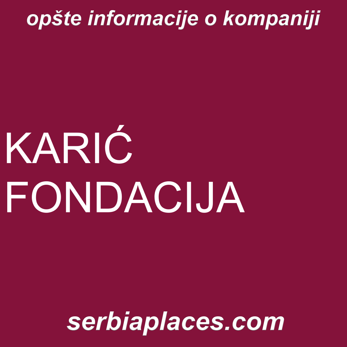 KARIĆ FONDACIJA