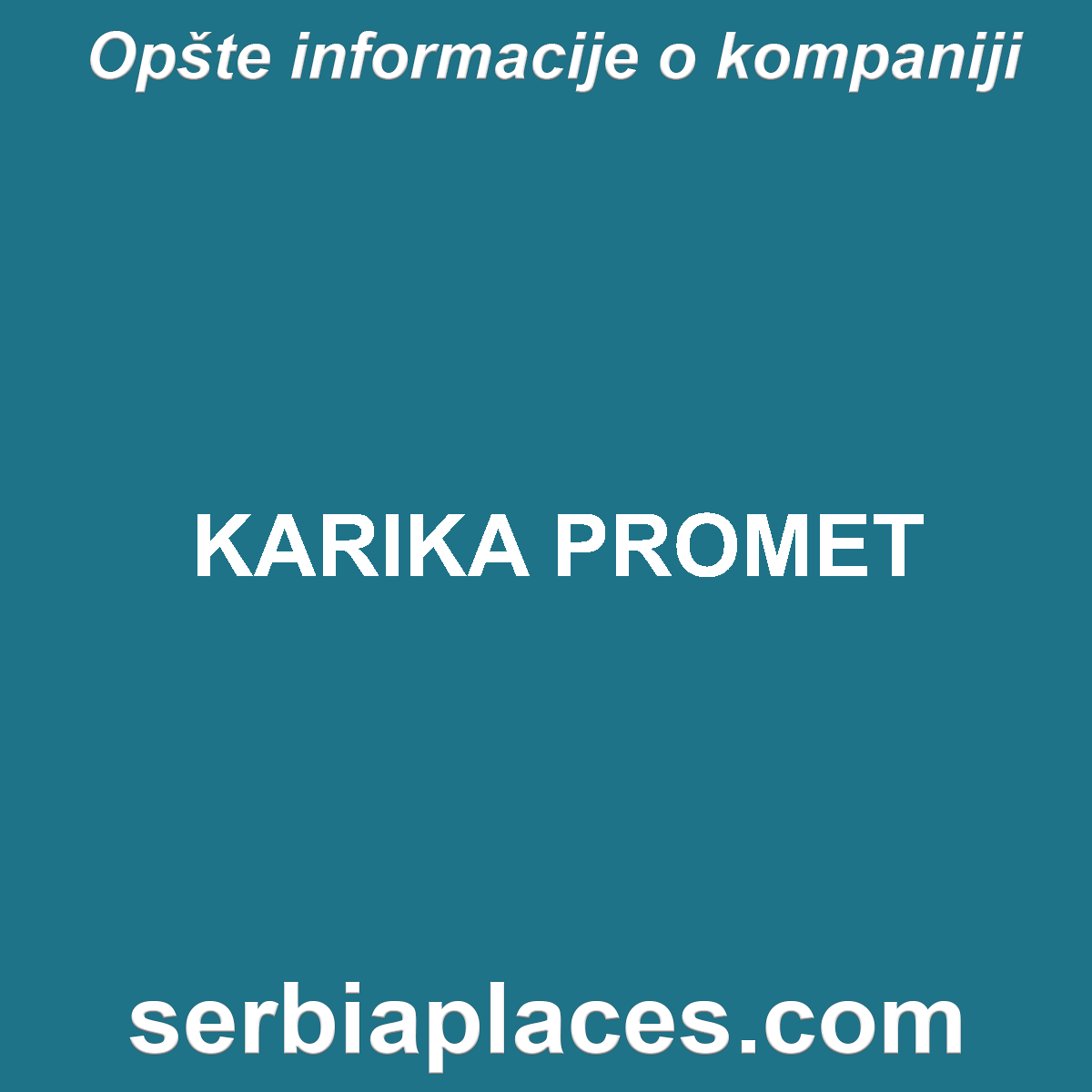 KARIKA PROMET