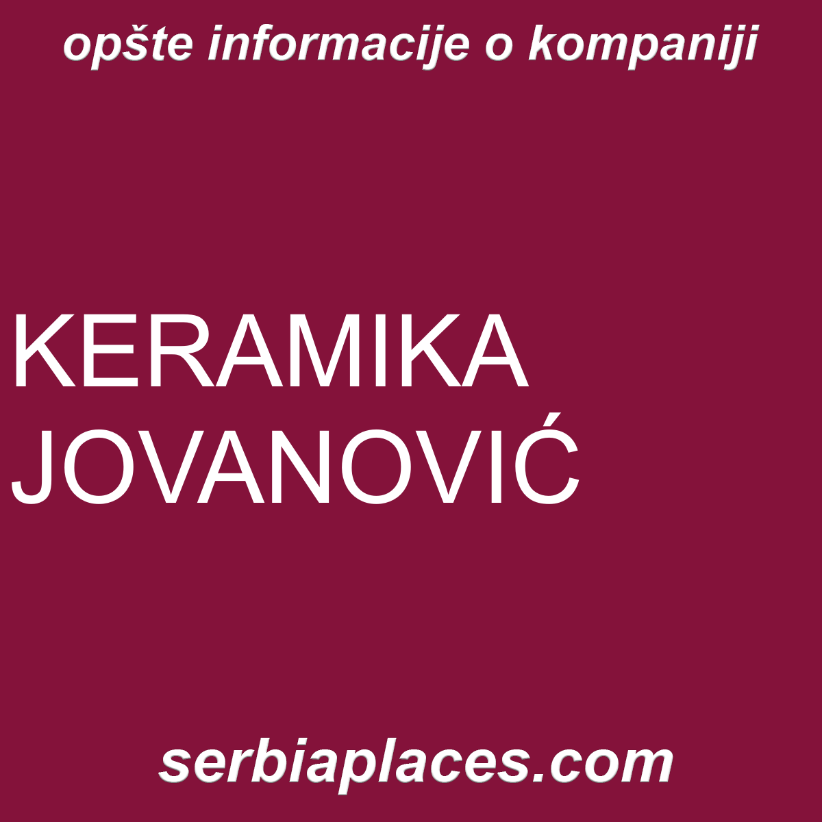 KERAMIKA JOVANOVIĆ