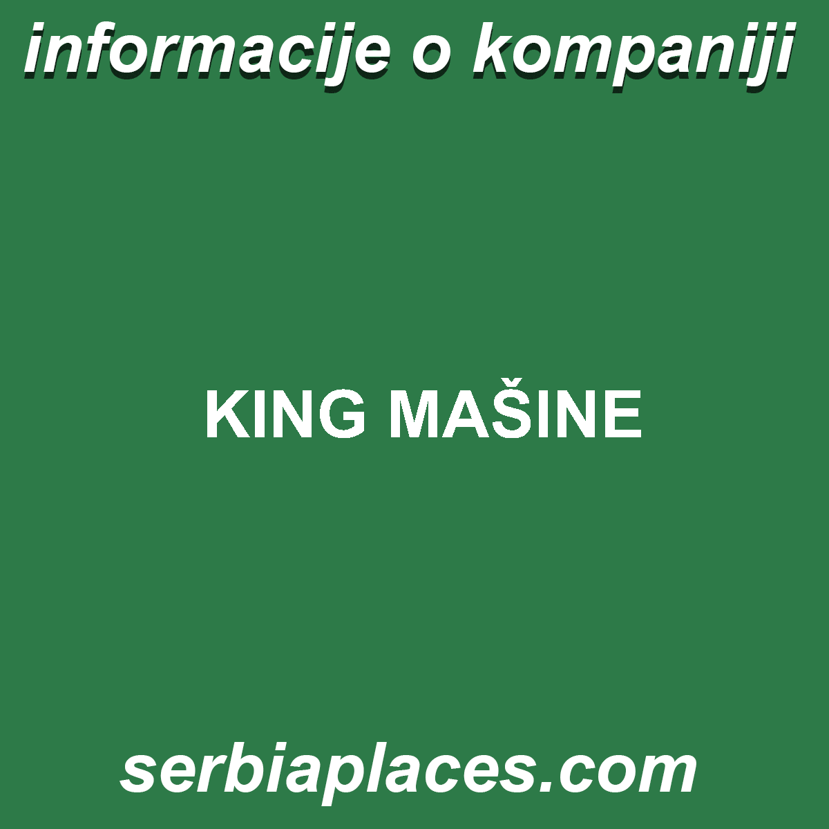 KING MAŠINE