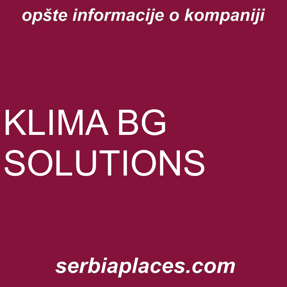 KLIMA BG SOLUTIONS
