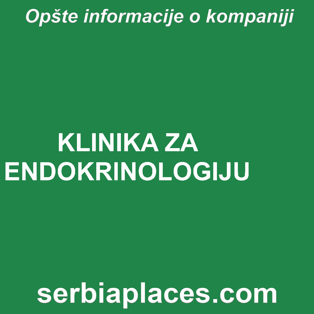 KLINIKA ZA ENDOKRINOLOGIJU