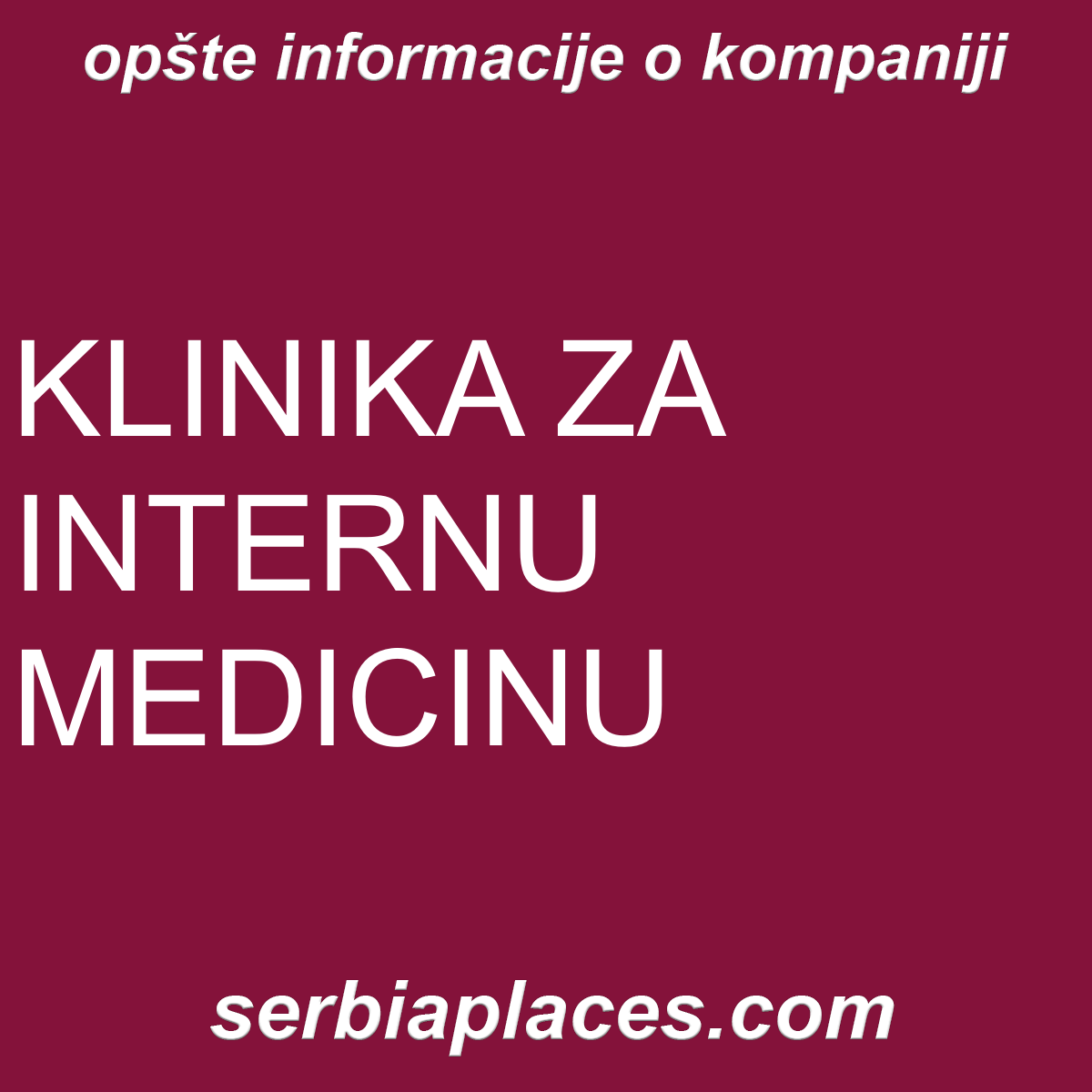KLINIKA ZA INTERNU MEDICINU