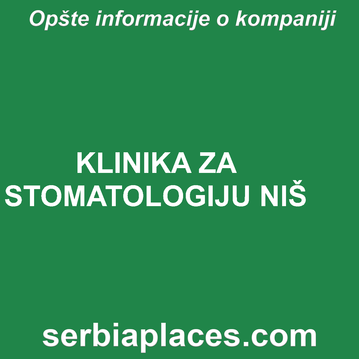 KLINIKA ZA STOMATOLOGIJU NIŠ