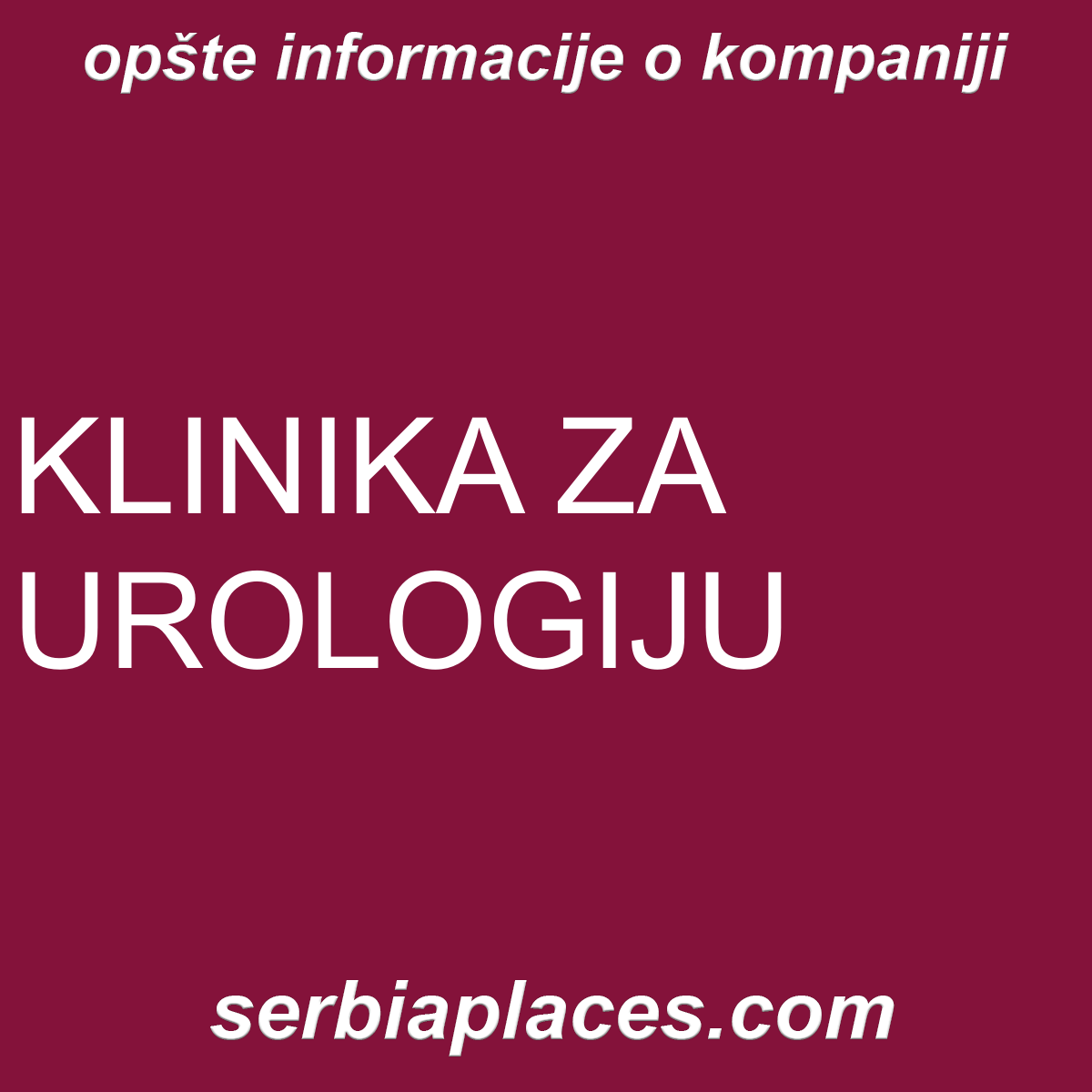 KLINIKA ZA UROLOGIJU