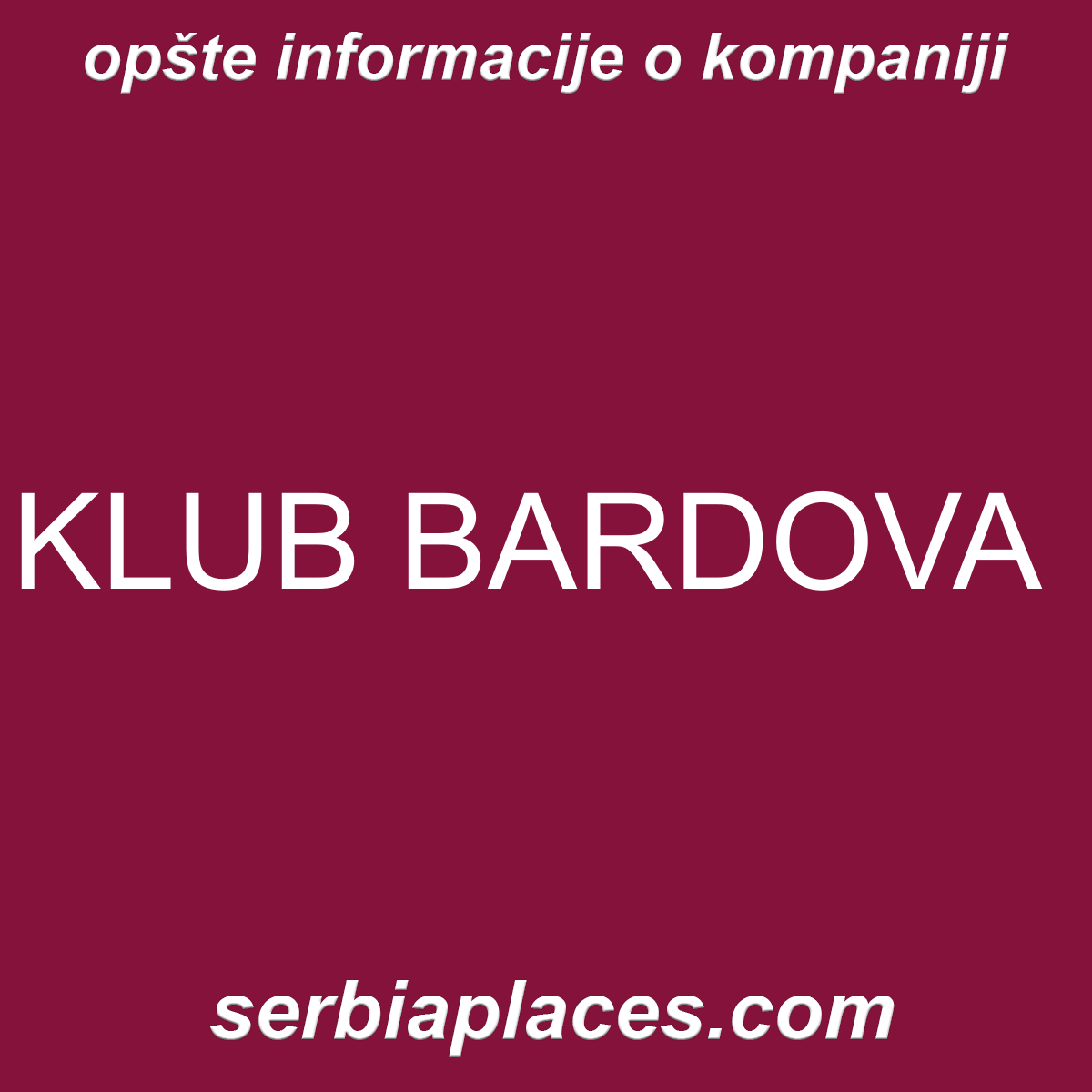 KLUB BARDOVA