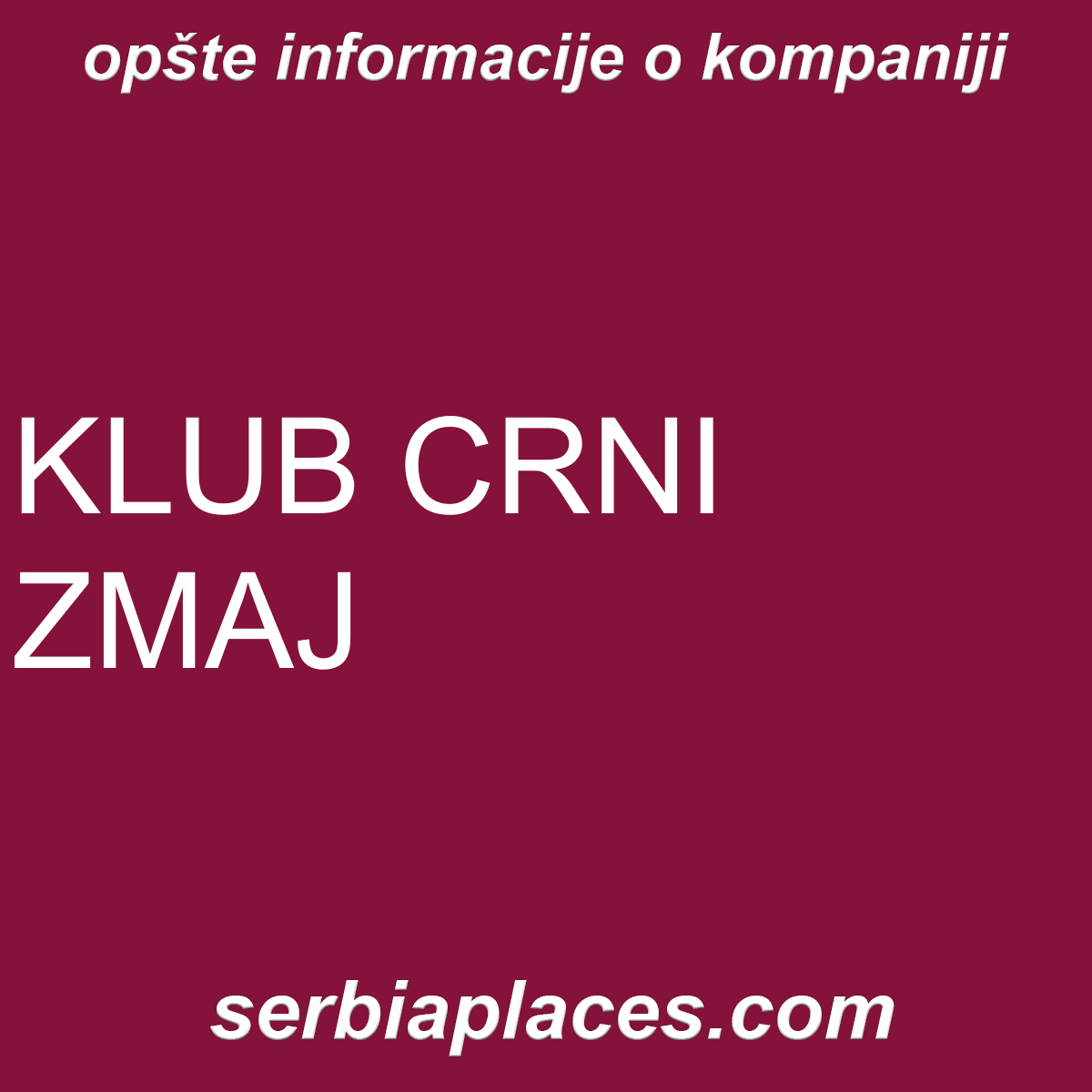 KLUB CRNI ZMAJ