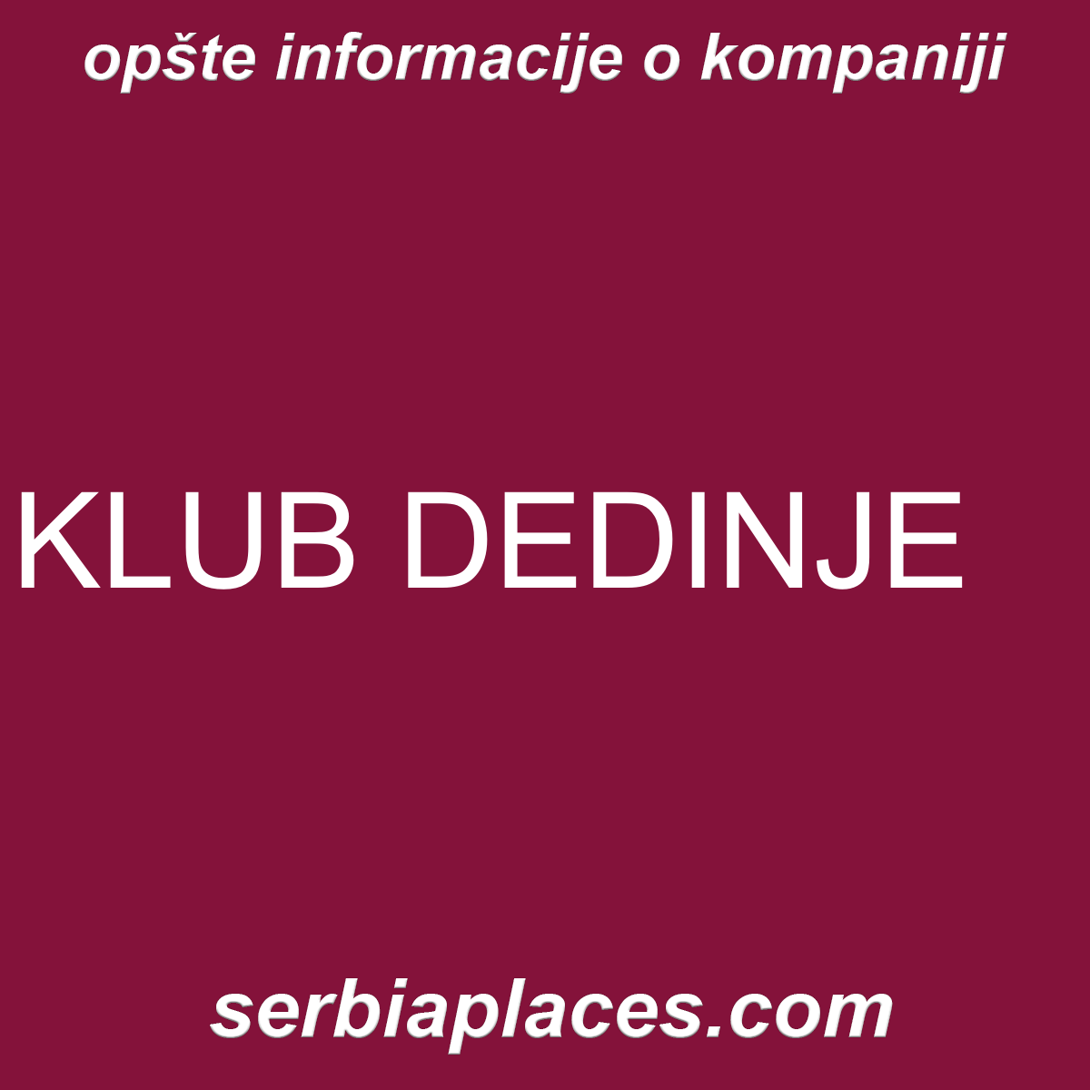 KLUB DEDINJE