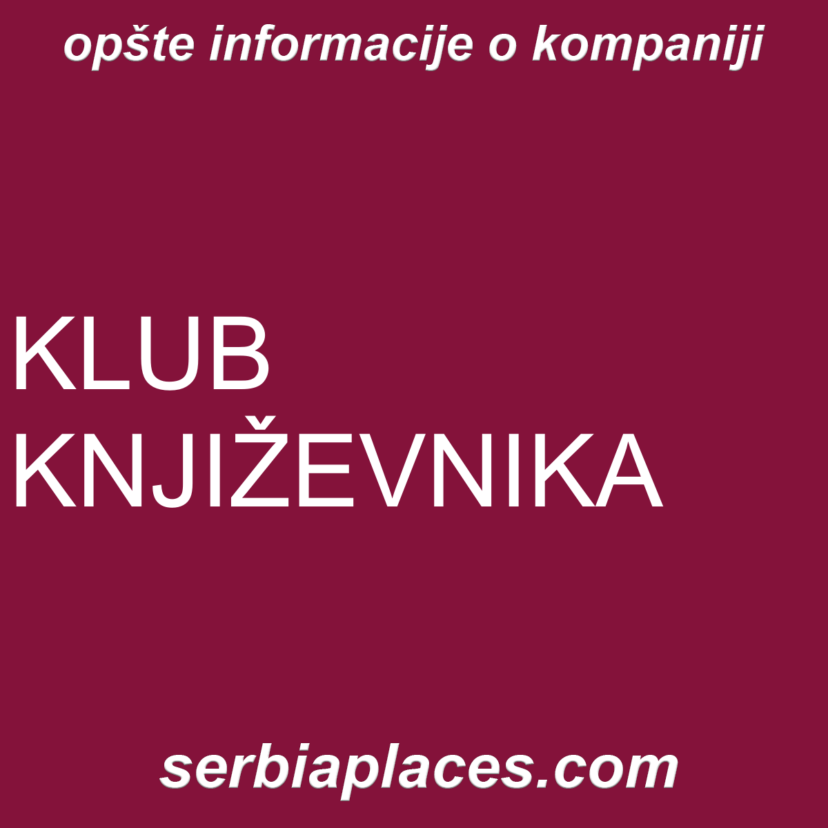 KLUB KNJIŽEVNIKA