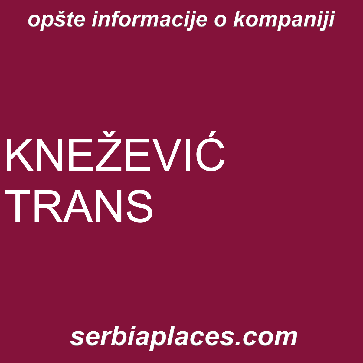 KNEŽEVIĆ TRANS