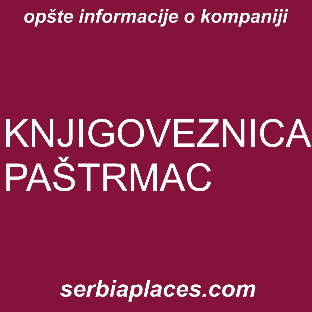KNJIGOVEZNICA PAŠTRMAC