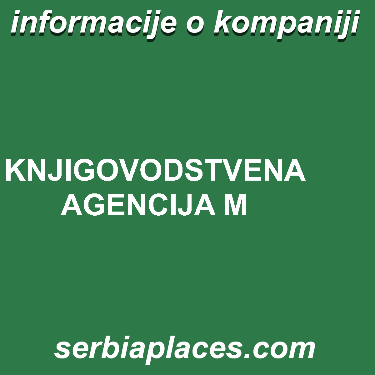 KNJIGOVODSTVENA AGENCIJA M