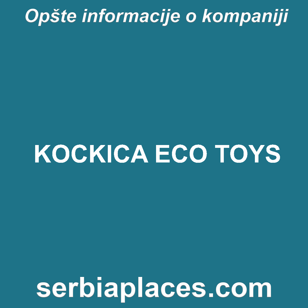 KOCKICA ECO TOYS
