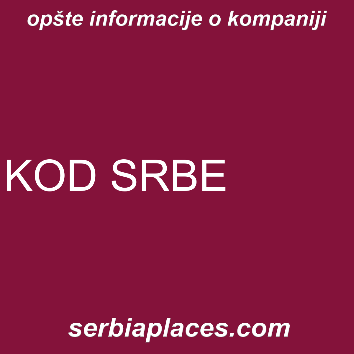 KOD SRBE