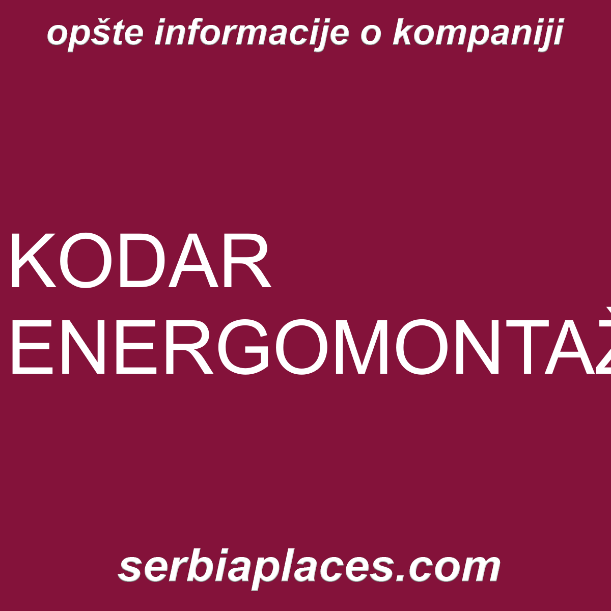 KODAR ENERGOMONTAŽA