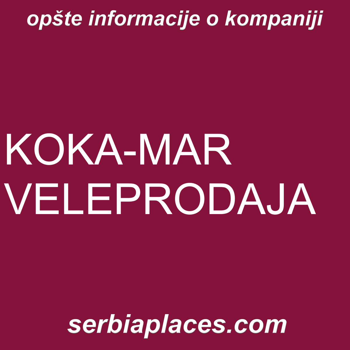 KOKA-MAR VELEPRODAJA