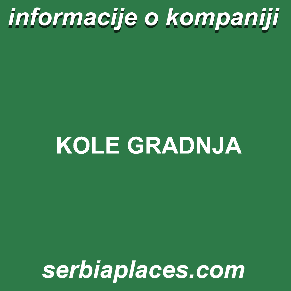 KOLE GRADNJA