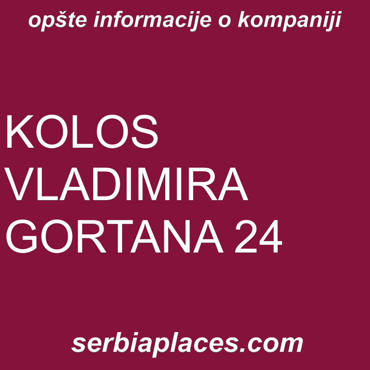 KOLOS VLADIMIRA GORTANA 24