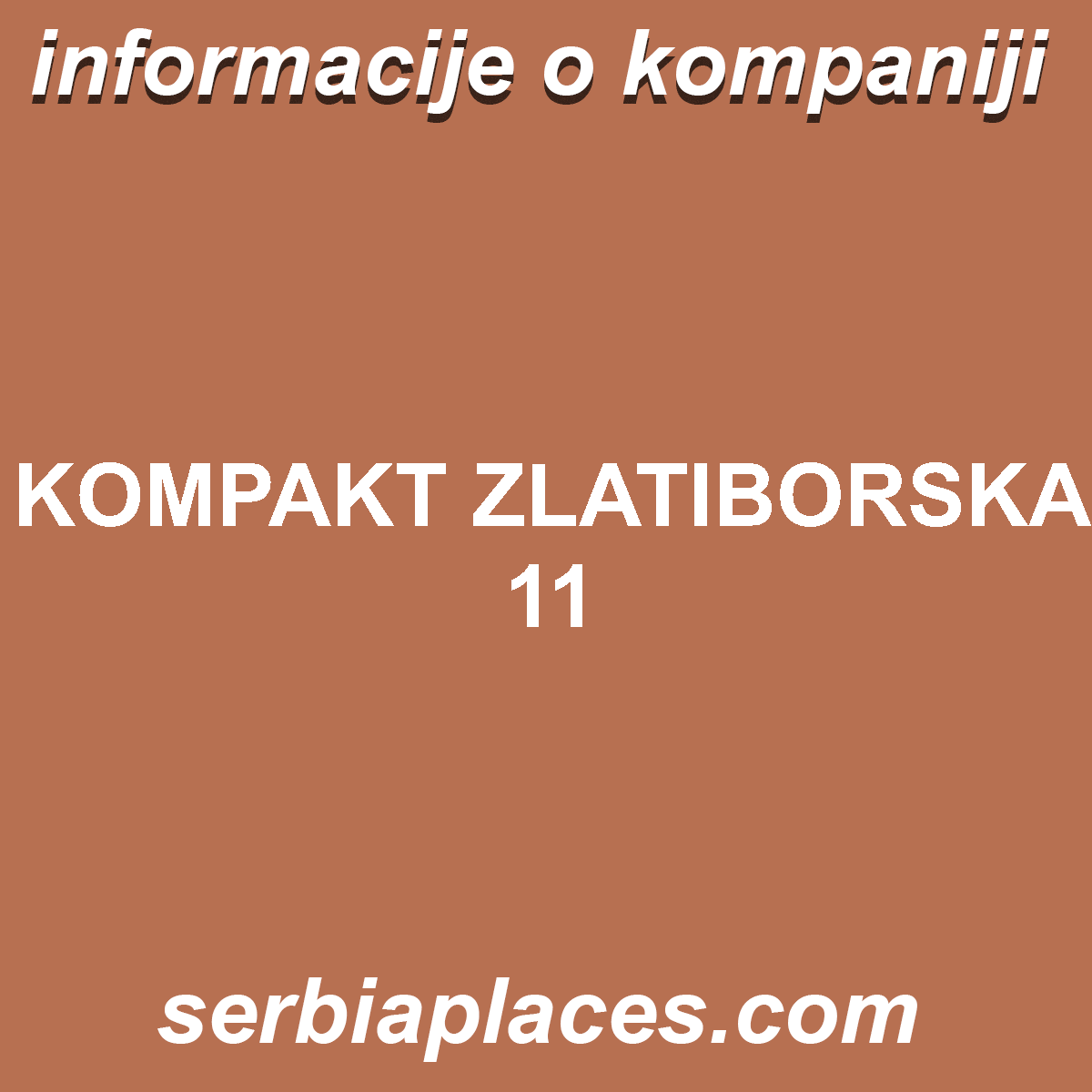 KOMPAKT ZLATIBORSKA 11