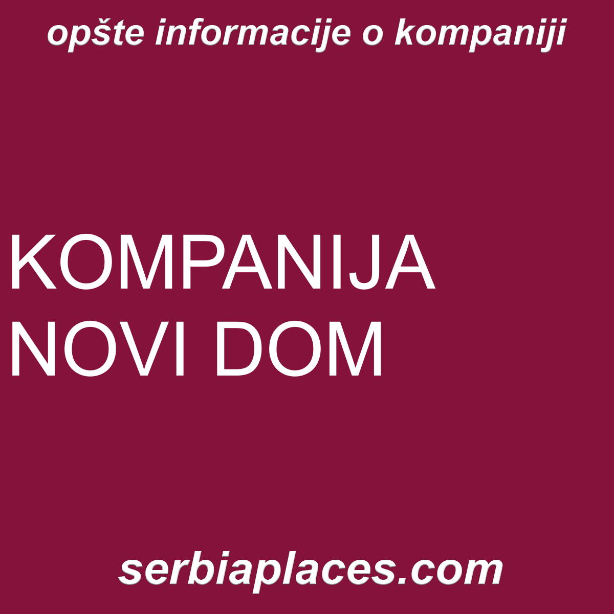 KOMPANIJA NOVI DOM