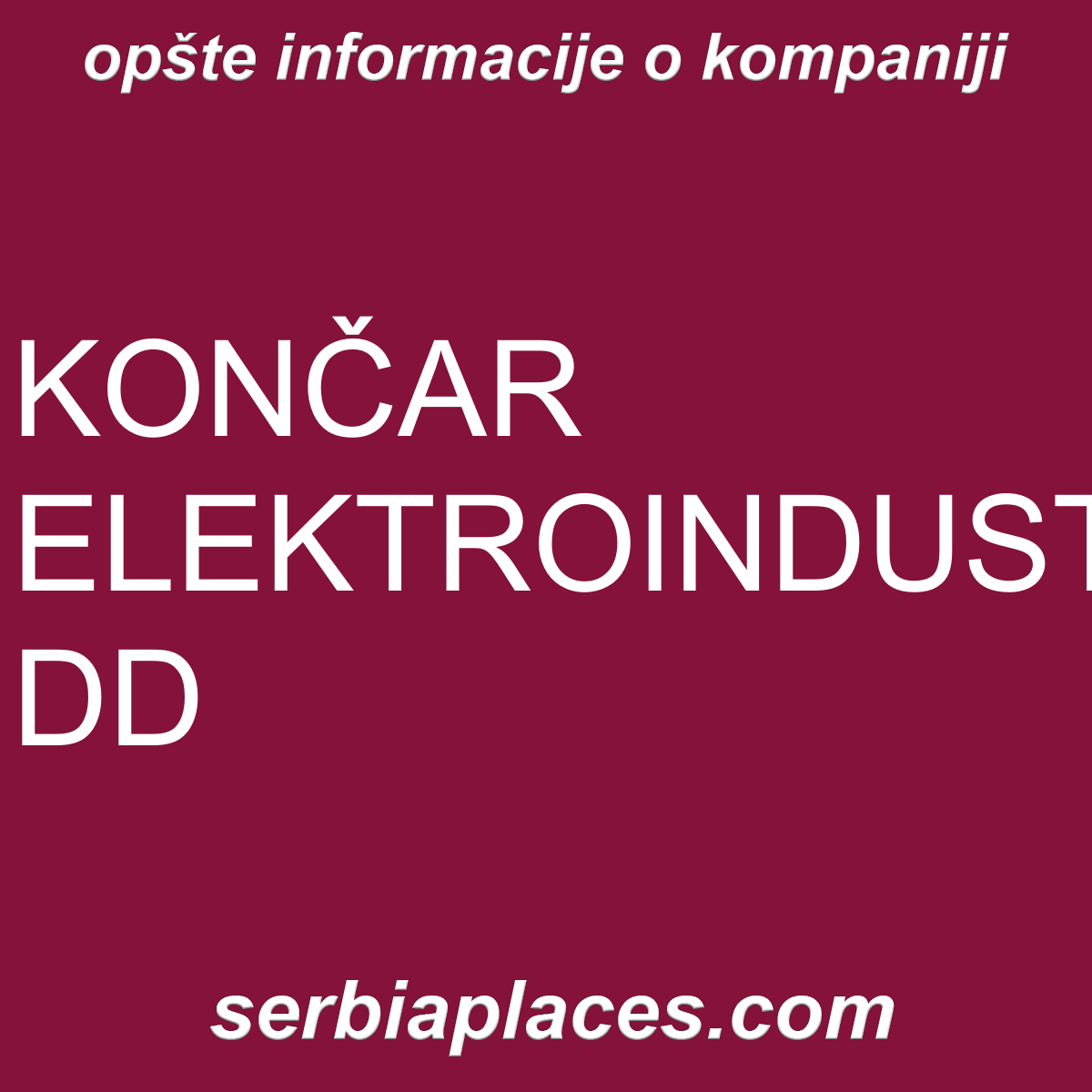 KONČAR ELEKTROINDUSTRIJA DD
