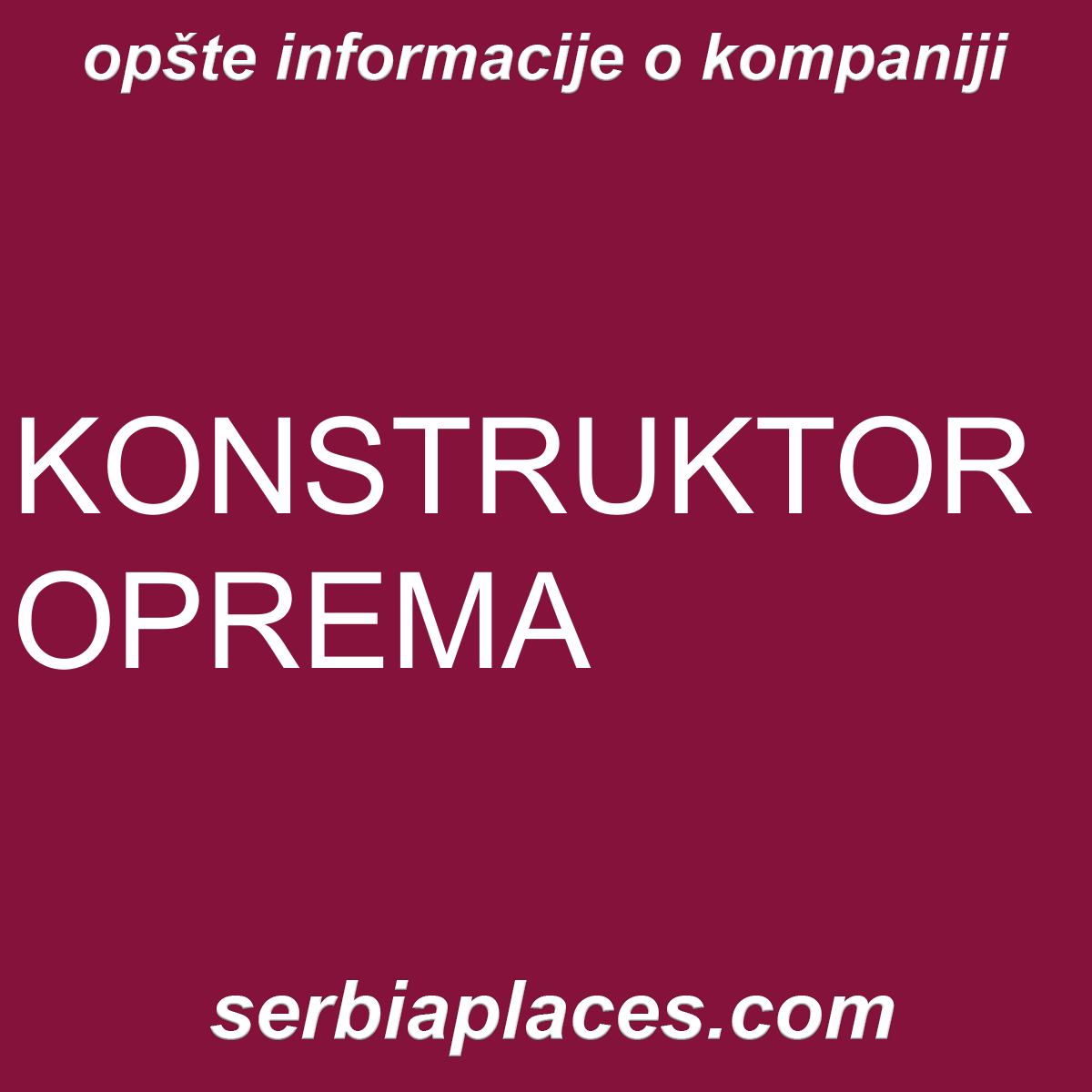 KONSTRUKTOR OPREMA